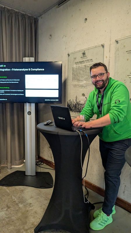 Live-Vorführung am Rednerpult