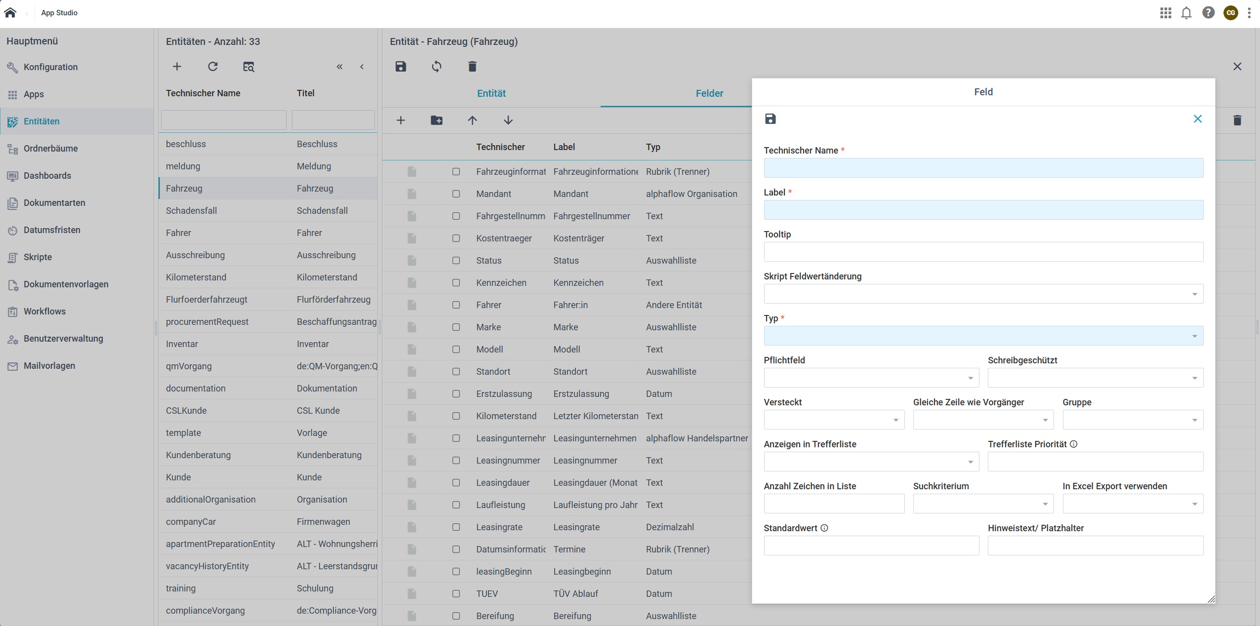 No-Code-Entwicklungsumgebung