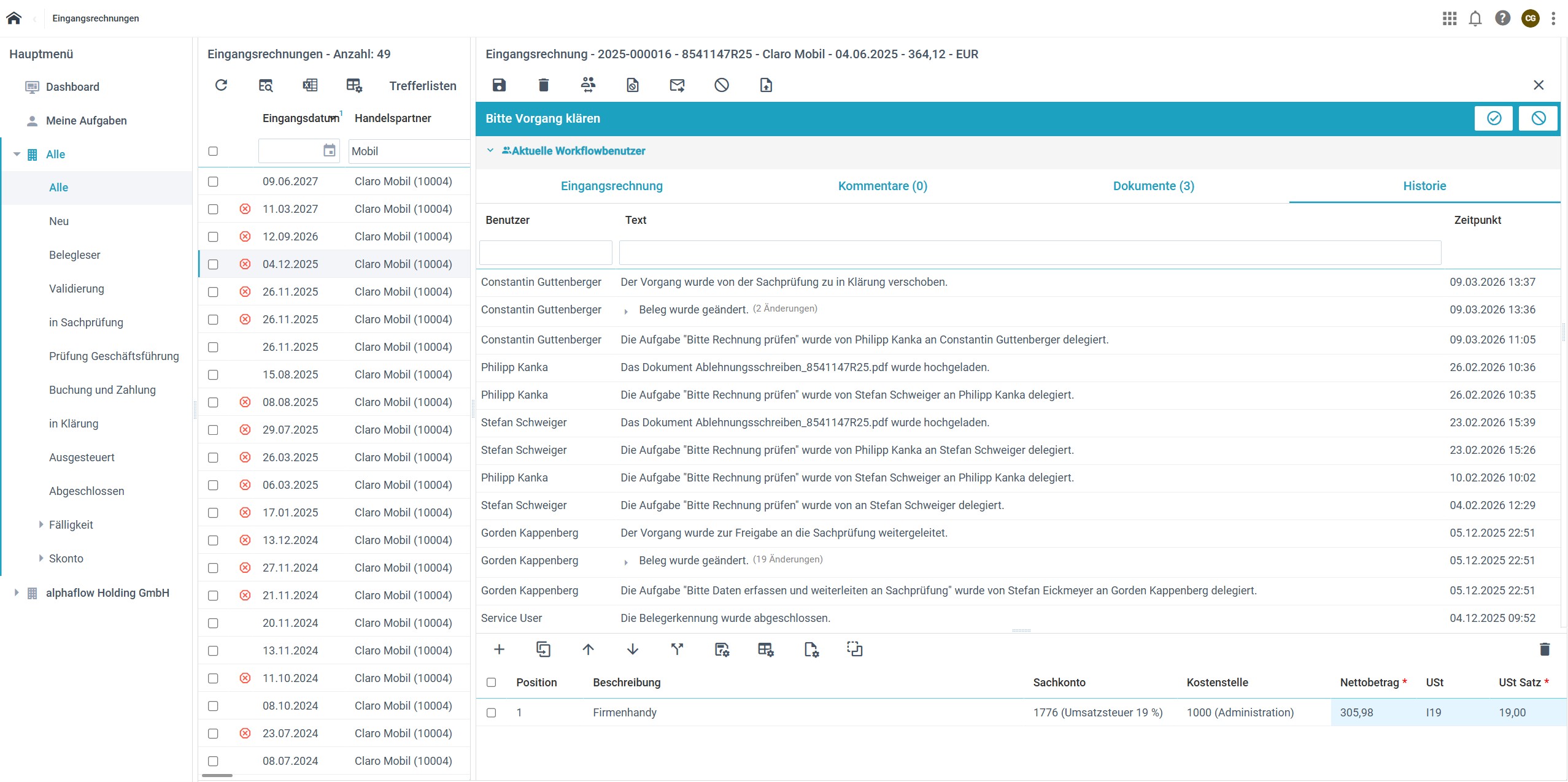 Lückenlose Historie